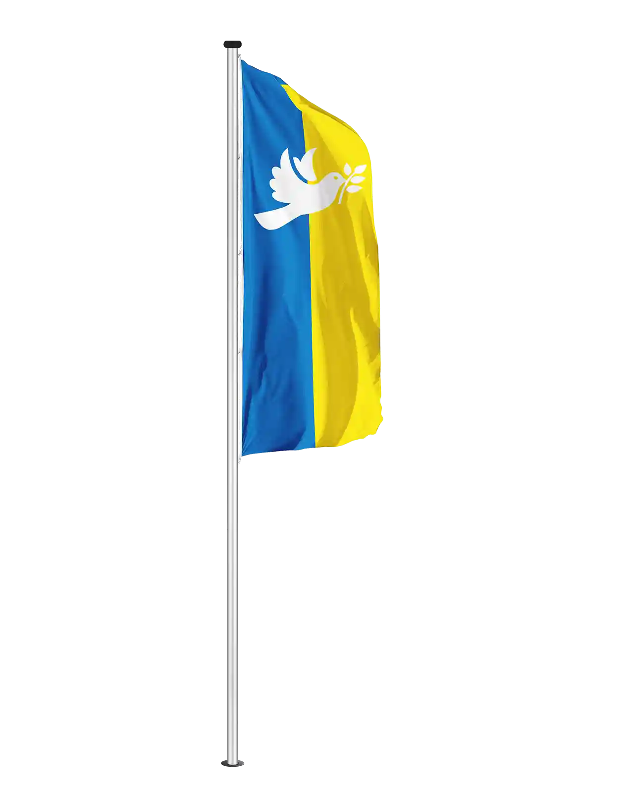 Fahne Flagge Ukraine mit Friedenstaube 60x90cm mit Brosche Hohe Qualität