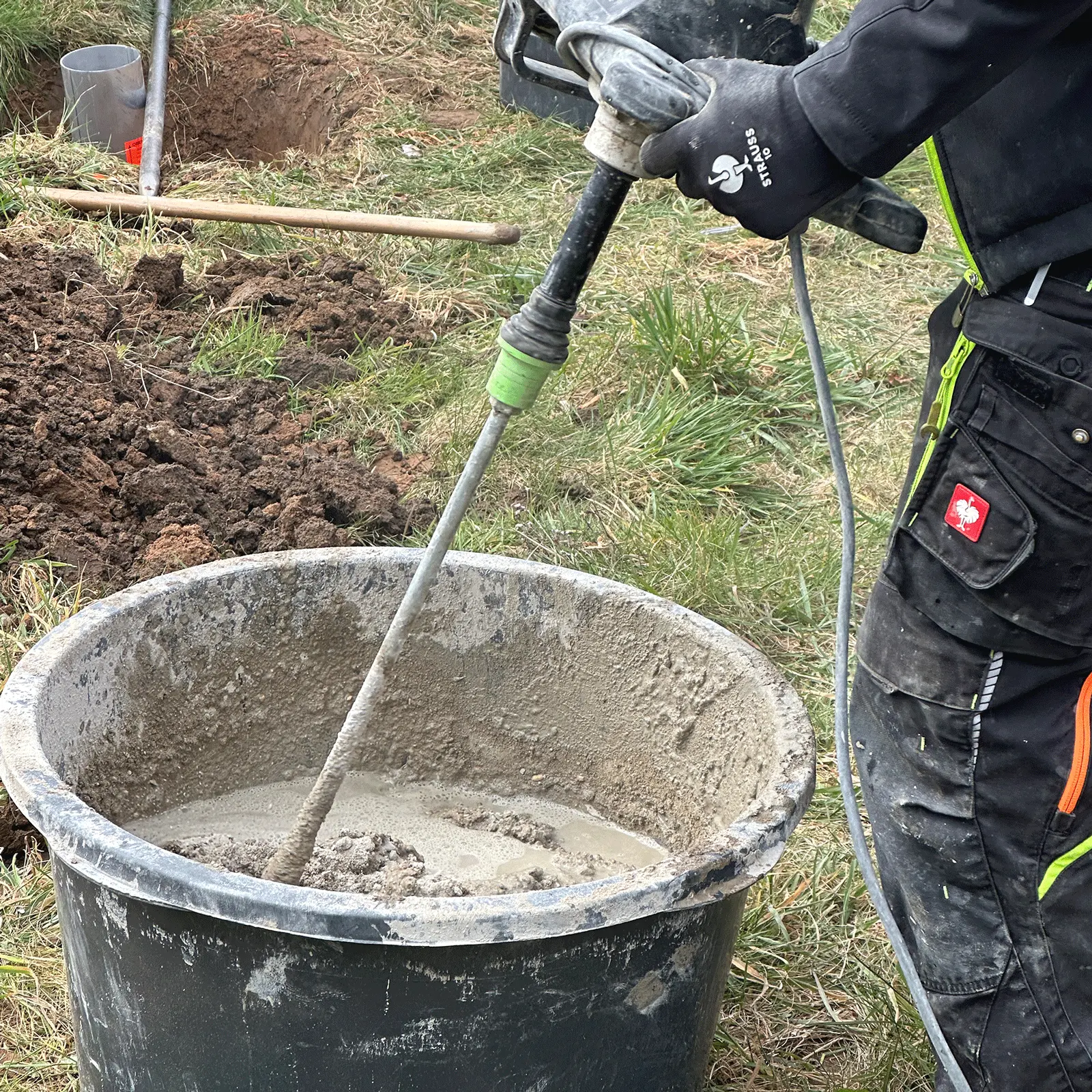 Beton für Bodenhülse Beton für Bodenhülse