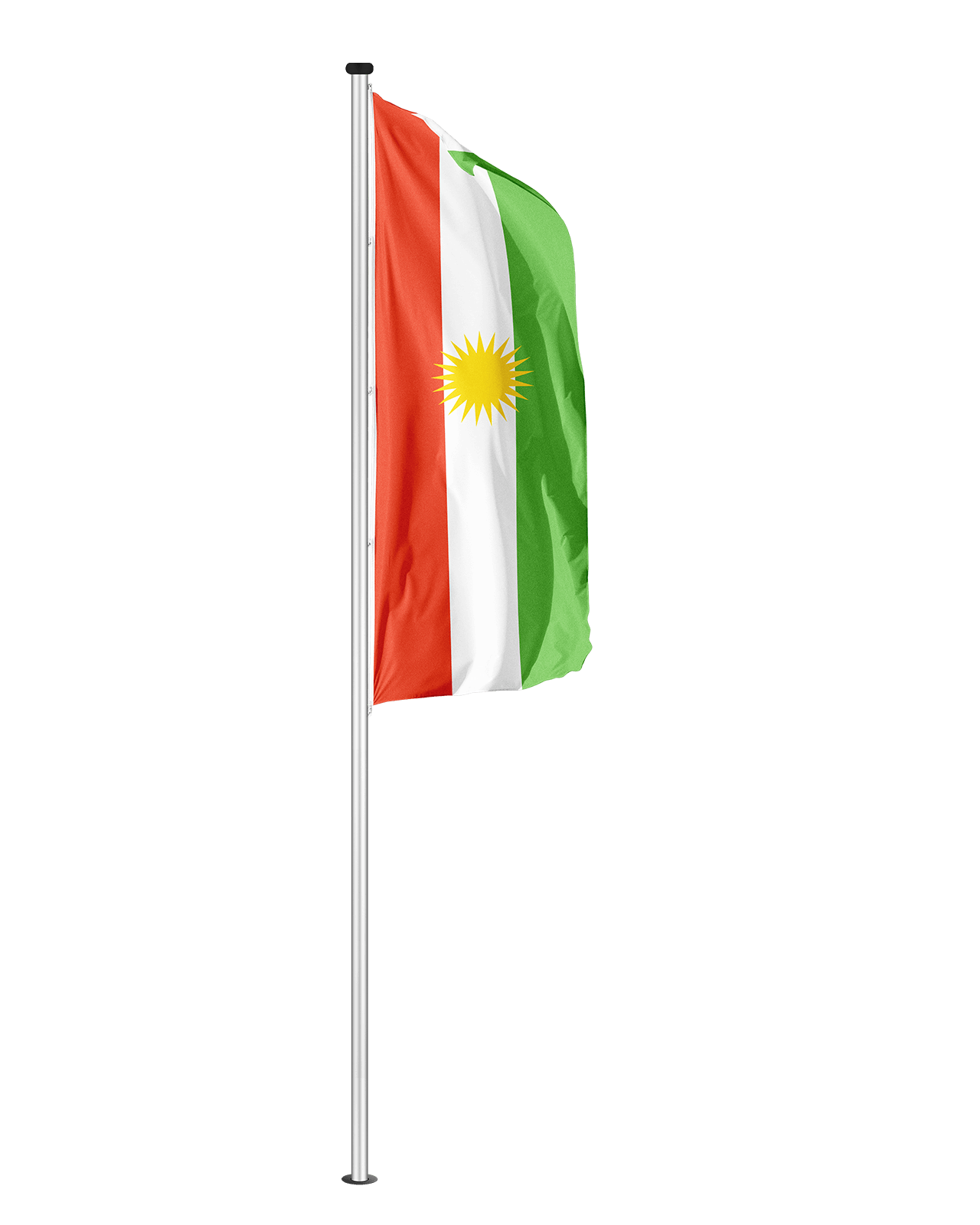 Hochformatfahne Kurdistan