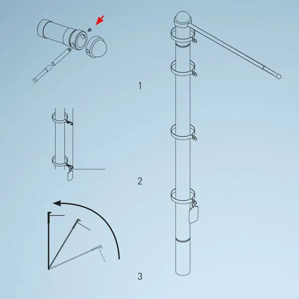 Aufbauanleitung Fahnenmast