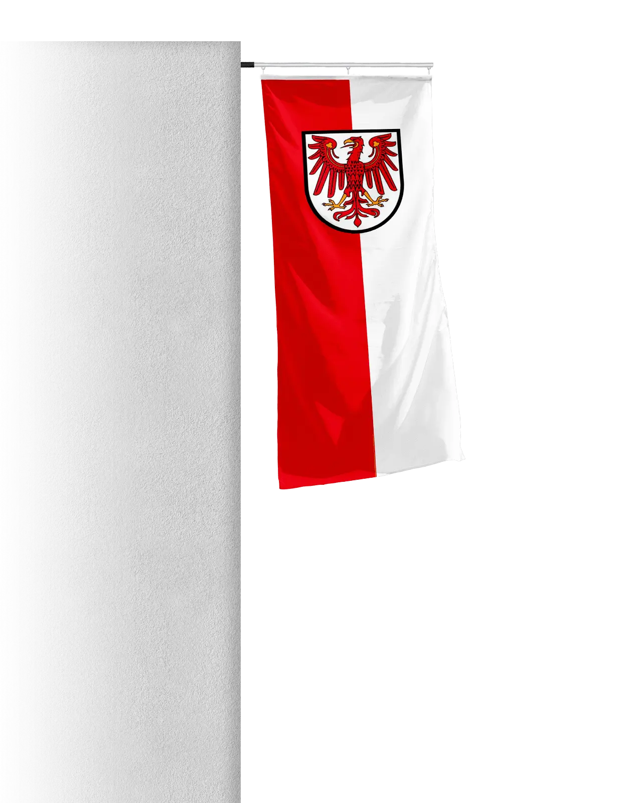 Die Flagge von Brandenburg, mit dem mit Märkischen Adler
