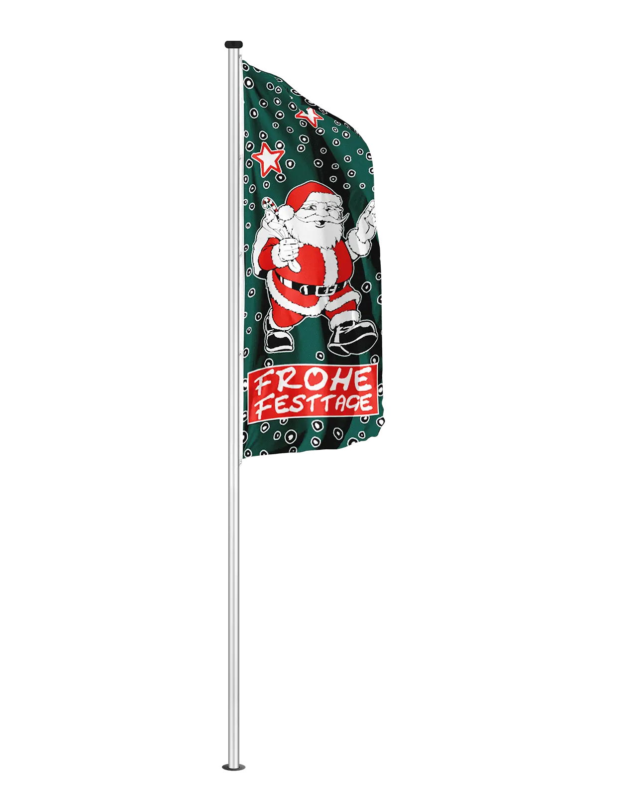 Hochformatfahne Weihnachtsmotiv Weihnachtsmann