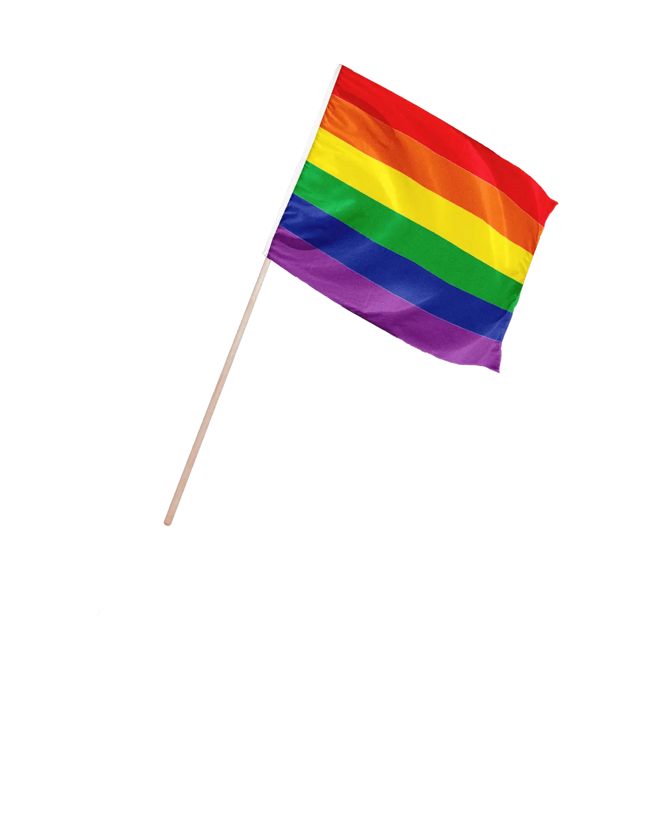 Regenbogen Stockfahne, ca. 30x45x60 cm, Friedensfahne
