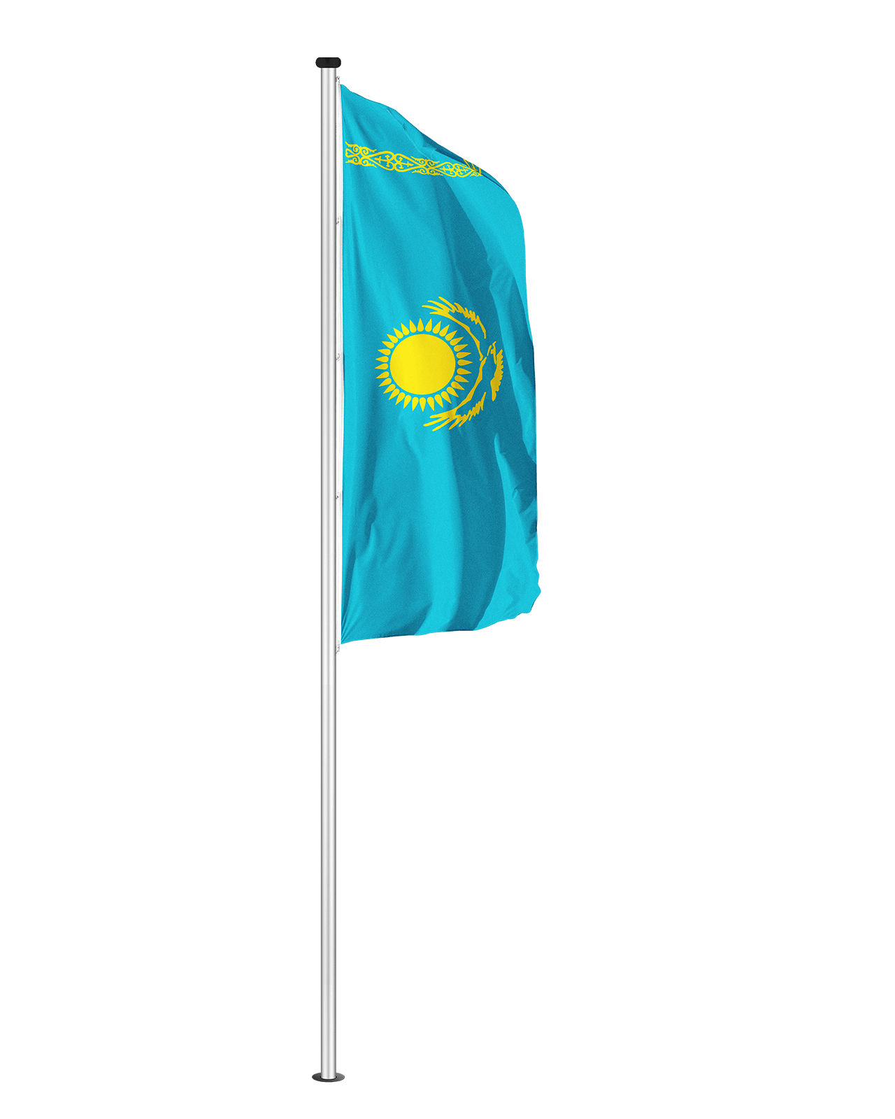 Hochformatfahne Kasachstan